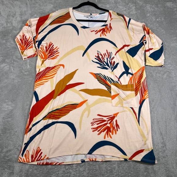 TOMORROWLAND Tops - Ten Tomorrow Hawaii Tracey‎ Shirt Dress Womens Small Lehua 3/4 Sleeve Casual NWT